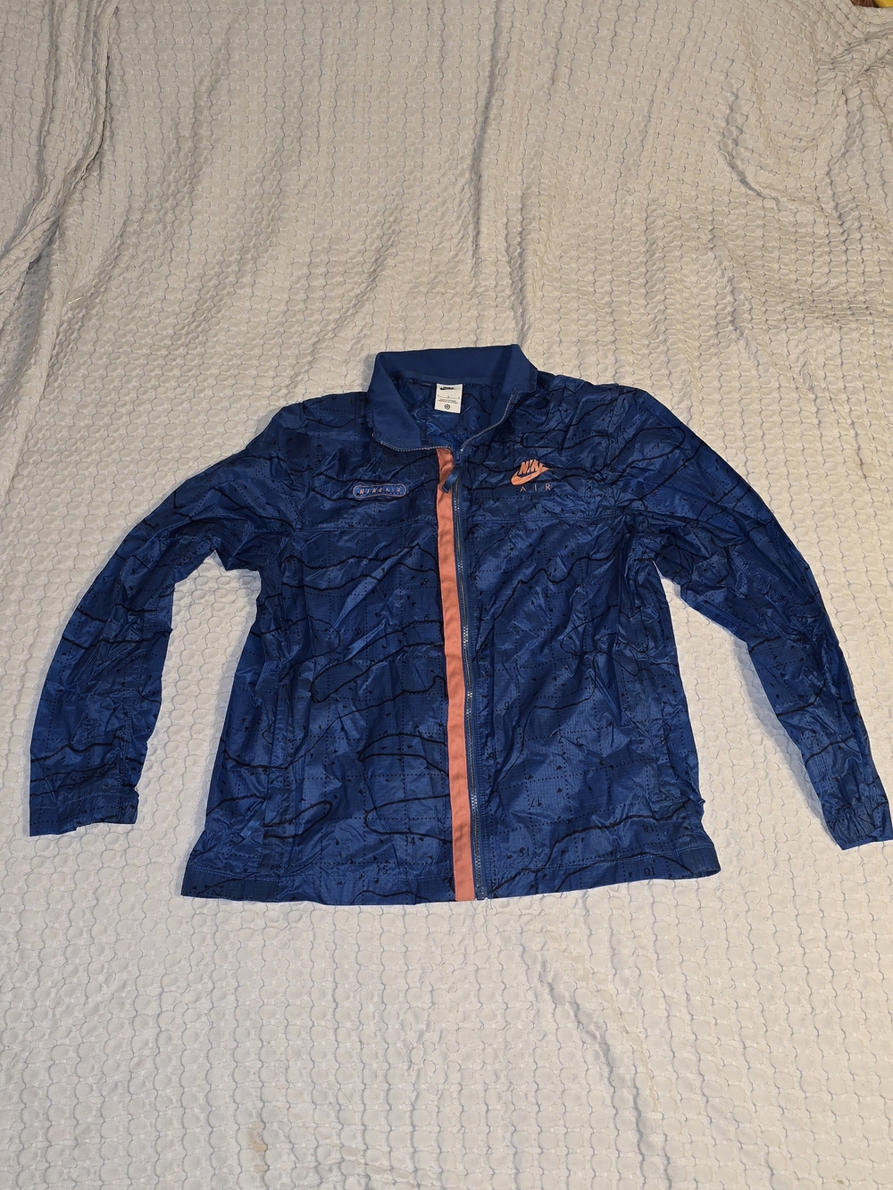 Nike Air Mens Woven Unlined Jacket Large Dark Marina Blue Windbreaker DN2112-407